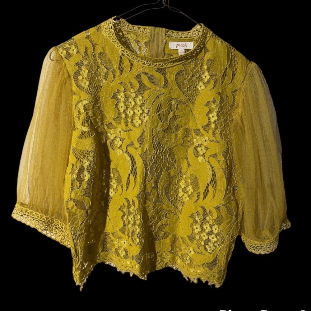 Peach Couture Lace Top